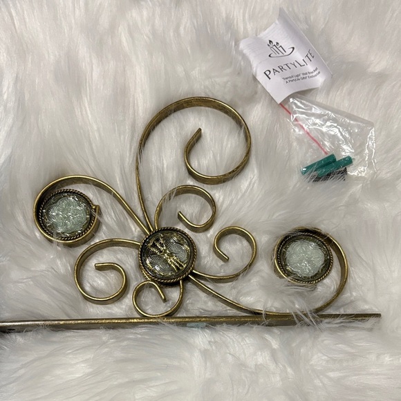 PartyLite Other - PartyLite Gold and Glass Swirl Wall Hook